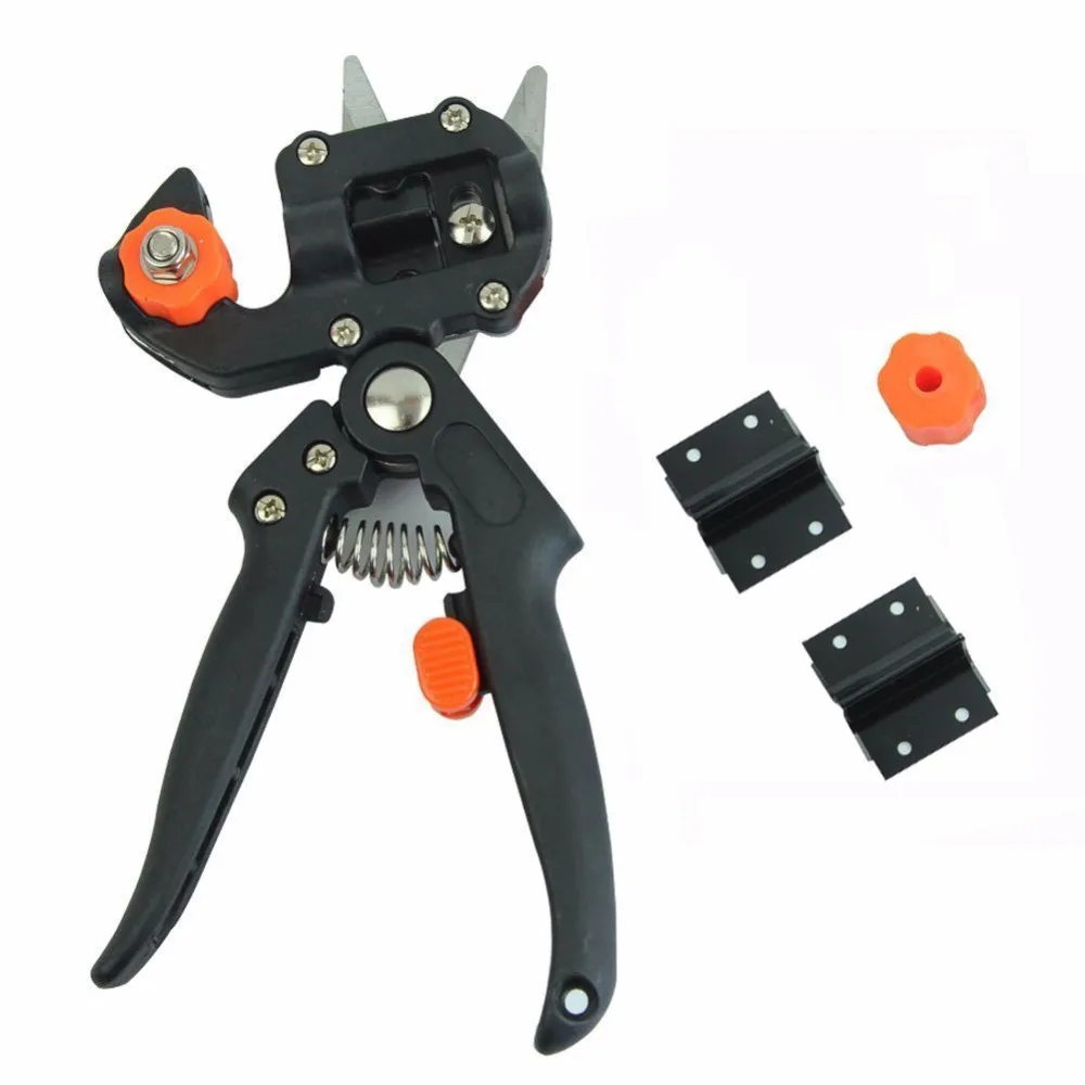 Online Nuevo jardín frutal árbol Pro tijeras de podar injerto herramienta de corte + 2 hojas de herramientas de jardín conjunto de herramienta para cortar árboles