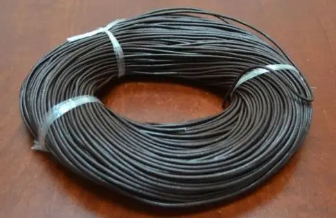 

Mixed Black Coffee brown 2mm real wax Round COW Genuine Leather Cord SFSF23 Bracelet Necklace Cord DIY for jewelry making