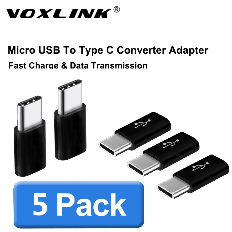 

VOXLINK Micro Usb Male To Type-c Micro usb To Type C Converter Adapter for Huawei Macbook Oneplus Xiaomi Charging Charger