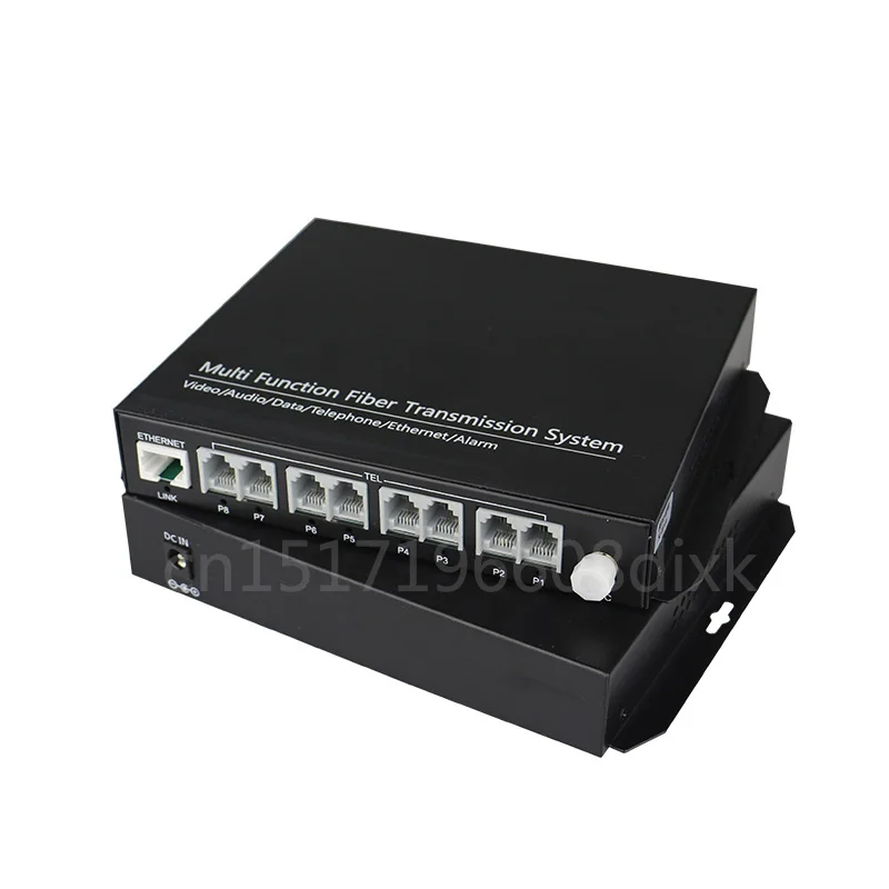 Voice fxs/fxo pots fiber multiplexer 8 rj11 ports