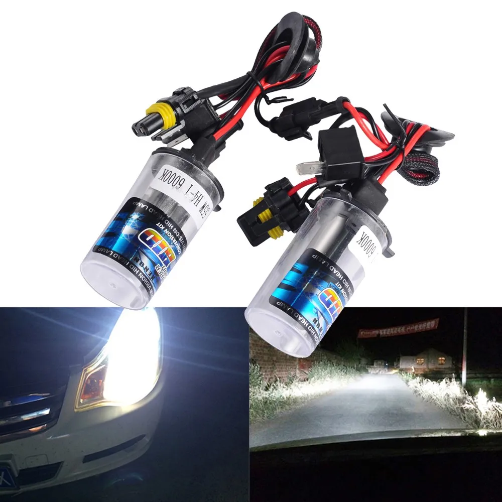 2x H4 55W Xenon for HID Replacement Kit Car Auto Headlight Light 10000K Lamp Bulb 12Vin Car