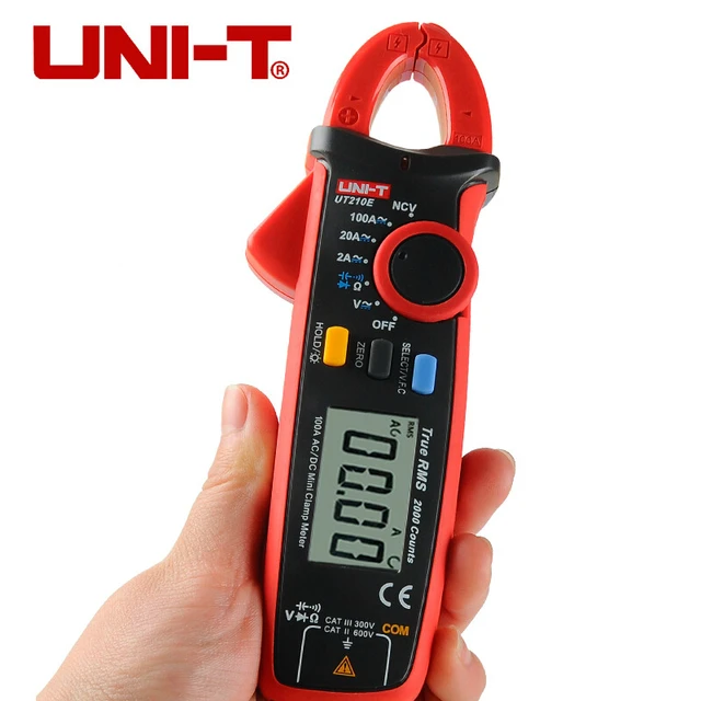 UNI T UT210E Digital Multimeter True RMS AC/DC Current Mini Clamp Meters w/ Capacitance Tester