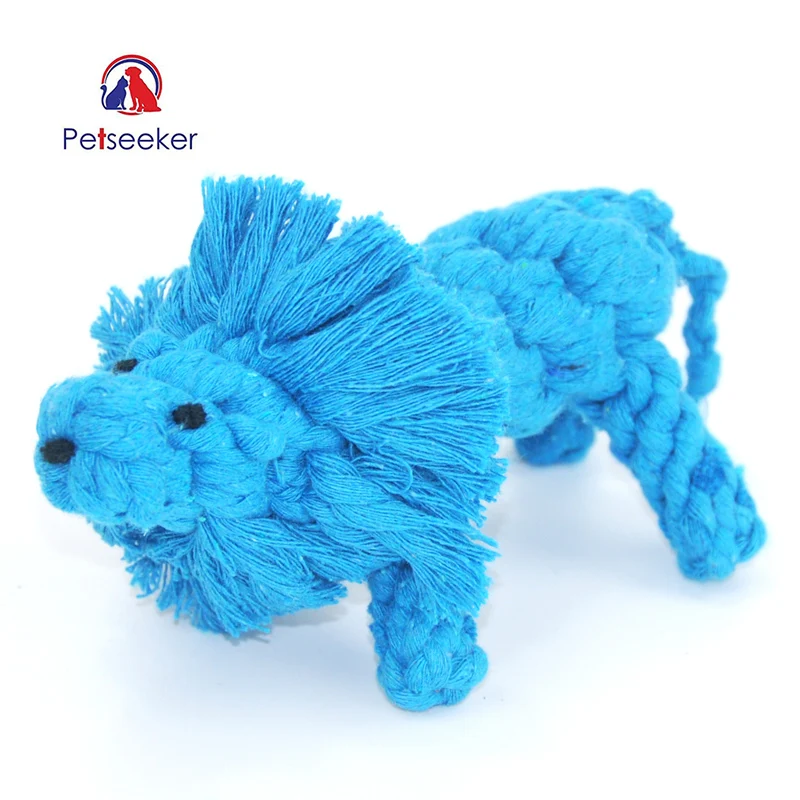 Lovely Popular Funny Braided Lions Teeth Clean Pet Toys Puppy Cotton