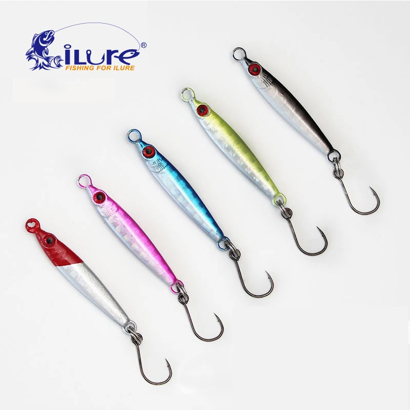 ILure 5 unids/lote nuevo Metal Jig cuchara 3G/5g cebo Artificial Shore Jigging pesca Super duro de plomo pescado lubina Pesca señuelo Pesca ILure 5 unids/lote nuevo Metal Jig cuchara 3G/5g cebo Artificial Shore Jigging pesca Super duro de plomo pescado lubina Pesca señuelo Pesca