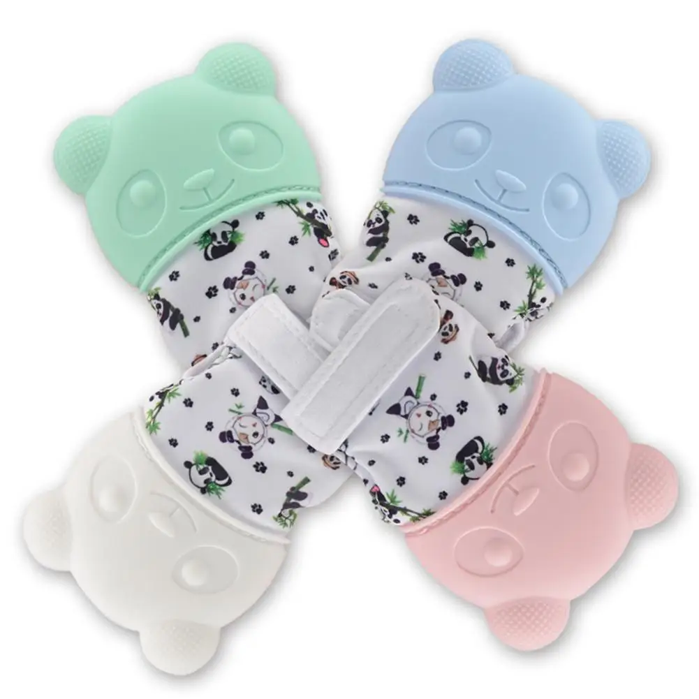 Детские Силиконовые перчатки-грызунки детские зубы моляры зубы клеевые игрушки панда зубы перчатки