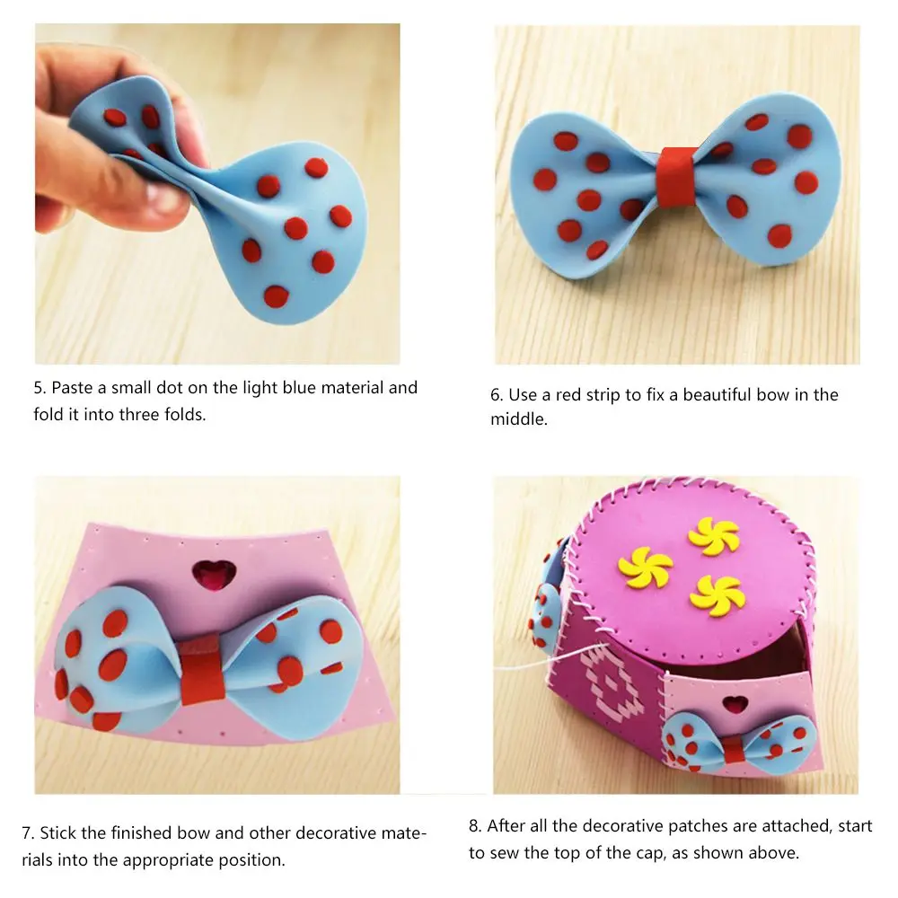 DIY ремесло для детей EVA Ткачество шляпа Монтессори развивающие обучающие игрушки для детей мультфильм шапочки ручной работы наборы для