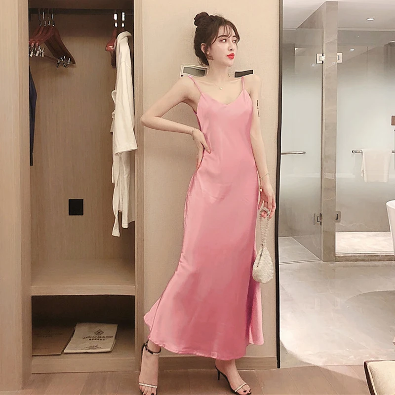 

Women's Clothing summer style fashion brand sexy trumpet v-neck Low-cut spaghetti strap off shoulder dresses vestidosde fiesta