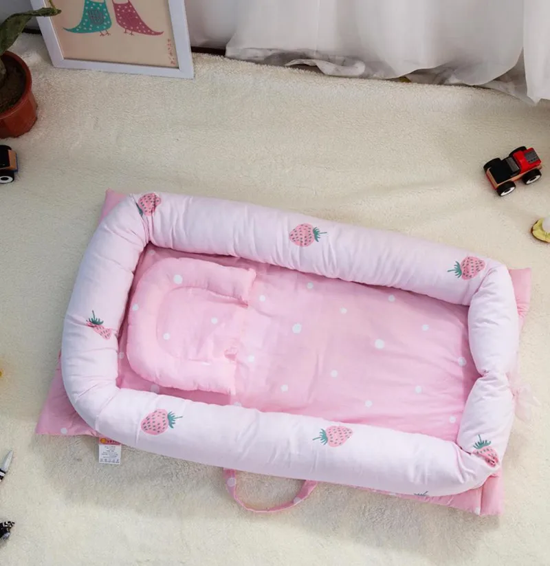 

2018 Cotton foldable Sleeping Crib Bed Portable Kids bed soft Newborn Travel Bed baby crib bedding baby product for 0-24Mbaby