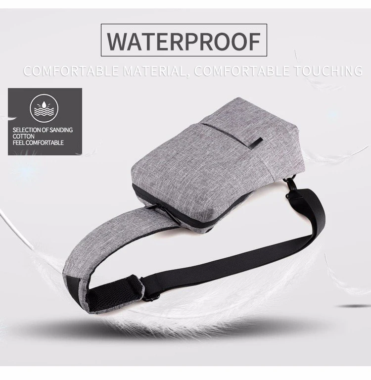 AHRI 2017 New Soft Waterproof High Capacity Chest Bag For Men Female Canvas Sling Bag Casual Crossbody Bags For Short Trip Urban 12