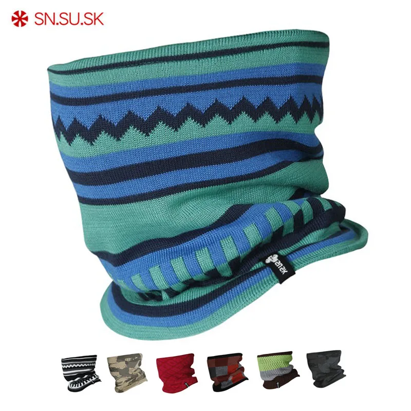 

Unisex Winter Outdoor Sport Face Mask Men Double-deck Polar Fleece Windproof Knitting Ski Bicycle Loop Scarf Male Warm Neck