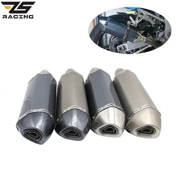 

ZS Racing 460MM Length Universal Motorcycle Exhaust Pipe Escape Moto ATV Scooter KTM Pit Bike For nmax crf 230 benelli trk 502