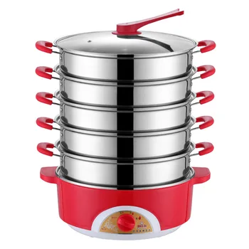 

304 Stainless Steel Electric Steamer Household Large Capacity Multi-function Electric Boiler Cooker Machine Mini Cooking Pot