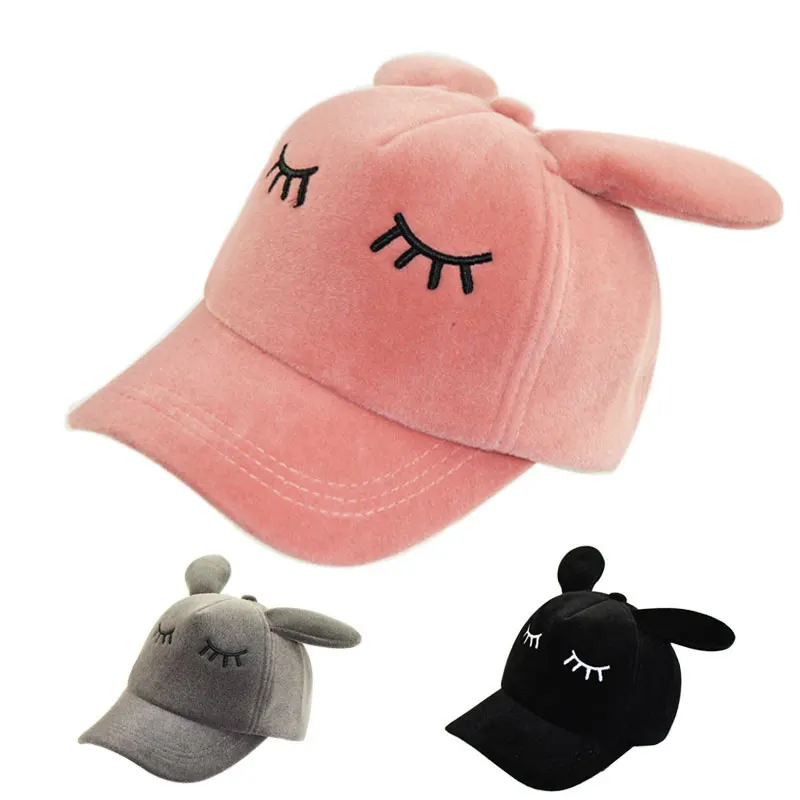 baseball cap with bunny ears