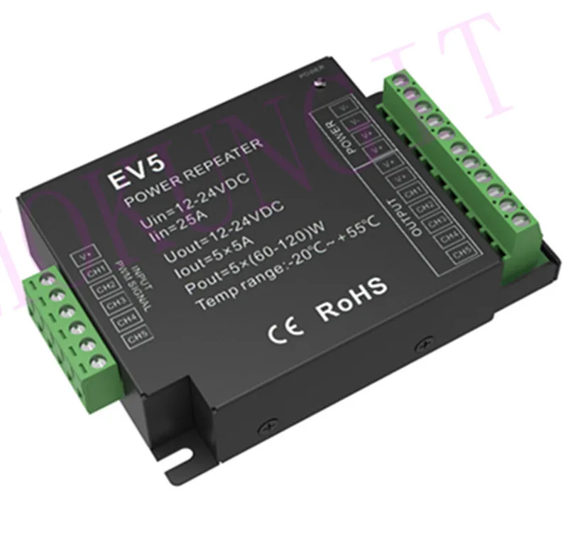 5CH * 5A 12-24VDC CV повторитель мощности EV5 LED Одноцветный двойной белый RGB RGBW + CCT
