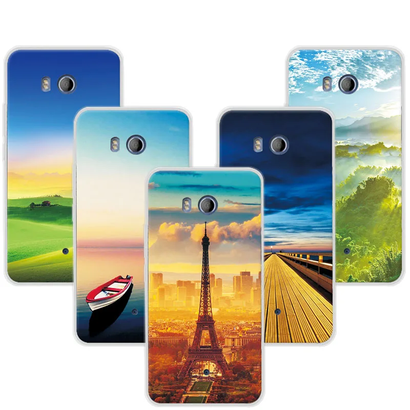 

Exotic Case For HTC U11 Case Cover Soft Silicone Painting Cover For Case HTC U11 U 11 5.5'' Shell Capa