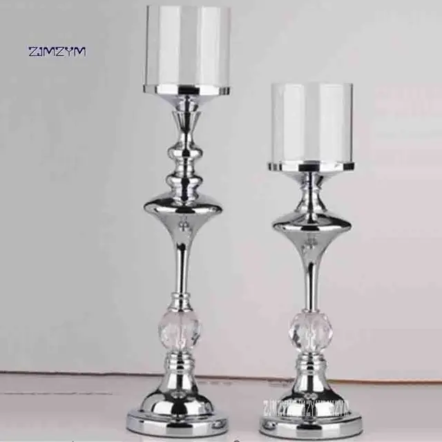 Zjmzym Single Head Wrought Iron Candlestick Home Decor Candle Zjmzym Single Head Wrought Iron Candlestick Home Decor Candle Holders Wedding Decoration Candelabra Modern Gl