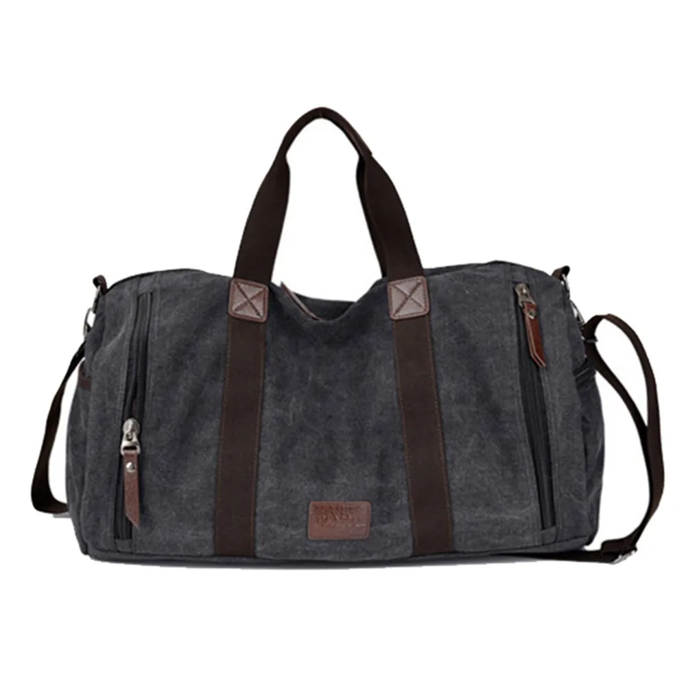 

Large Capacity Men Hand Luggage Travel Duffle Bags Canvas Travel Bags Weekend Shoulder Bags Multifunctional Overnight Duffle bag