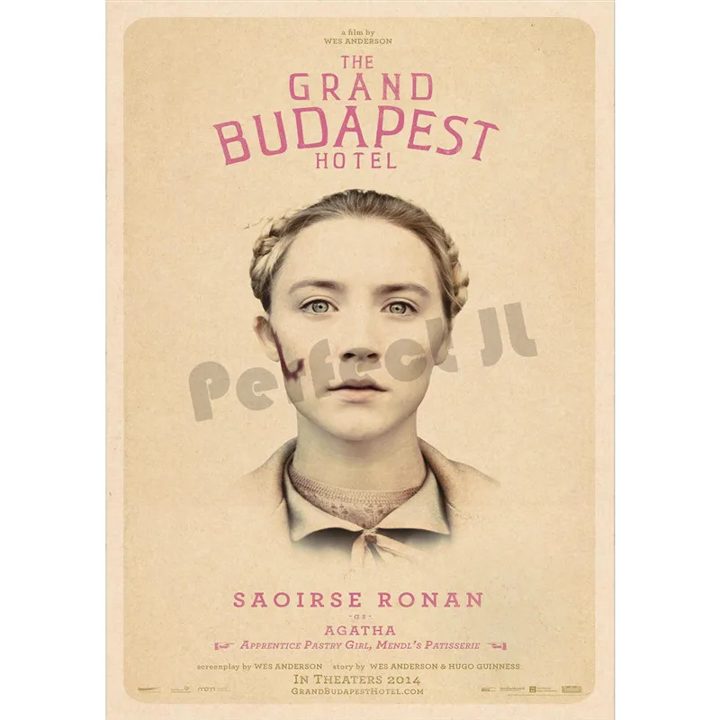 Grand Budapest домашний интерьер отеля украшения Крафт Фильм плакат рисунок core наклейки на стену - Цвет: Сливовый