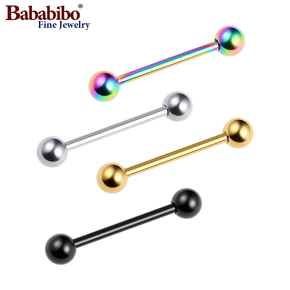 G23titan G23 Titanium Body Piercing jewelry Straight Barbell for Tongue Lip Ear Earring Nipple Bar Ring Barbell Body Piercing