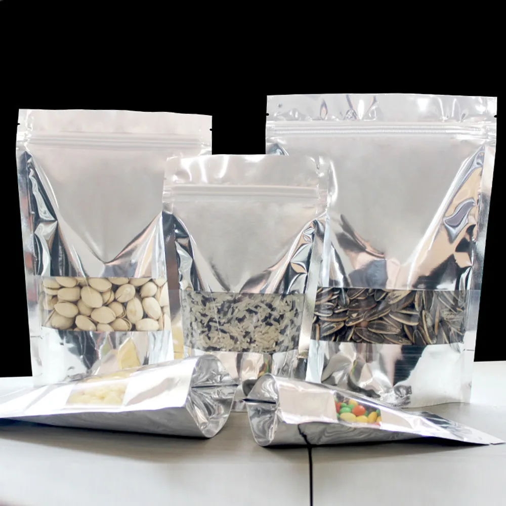 13*20cm 50Pcs/Lot Aluminum Foil Heat Seal Zipper Packaging Bag With