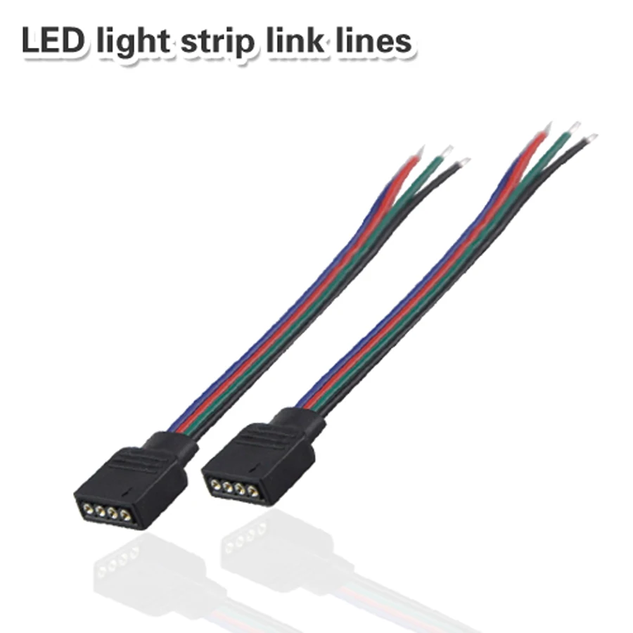Светодиодная лента AmmToo 5 шт. 4 контактный RGB провод кабель без пайки подключается к