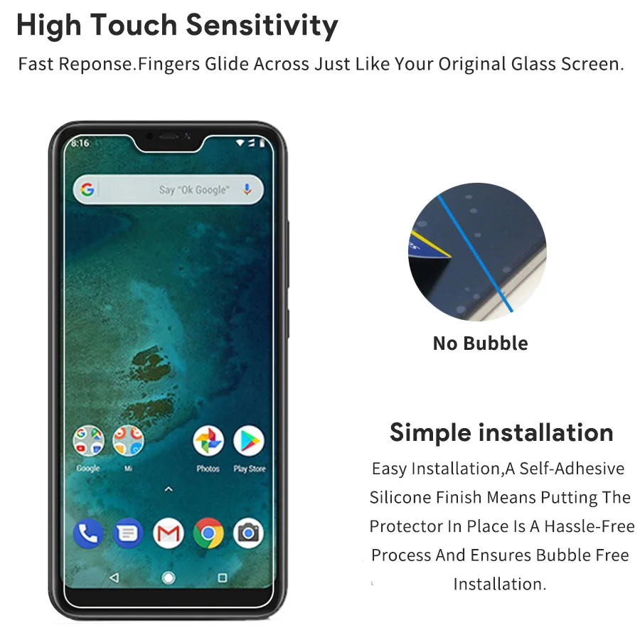 2.5D pocophone F1 Защитное стекло для xiaomi a2 lite xiomi redmi 6a 6 pro 6x s2 Защитная пленка экрана на