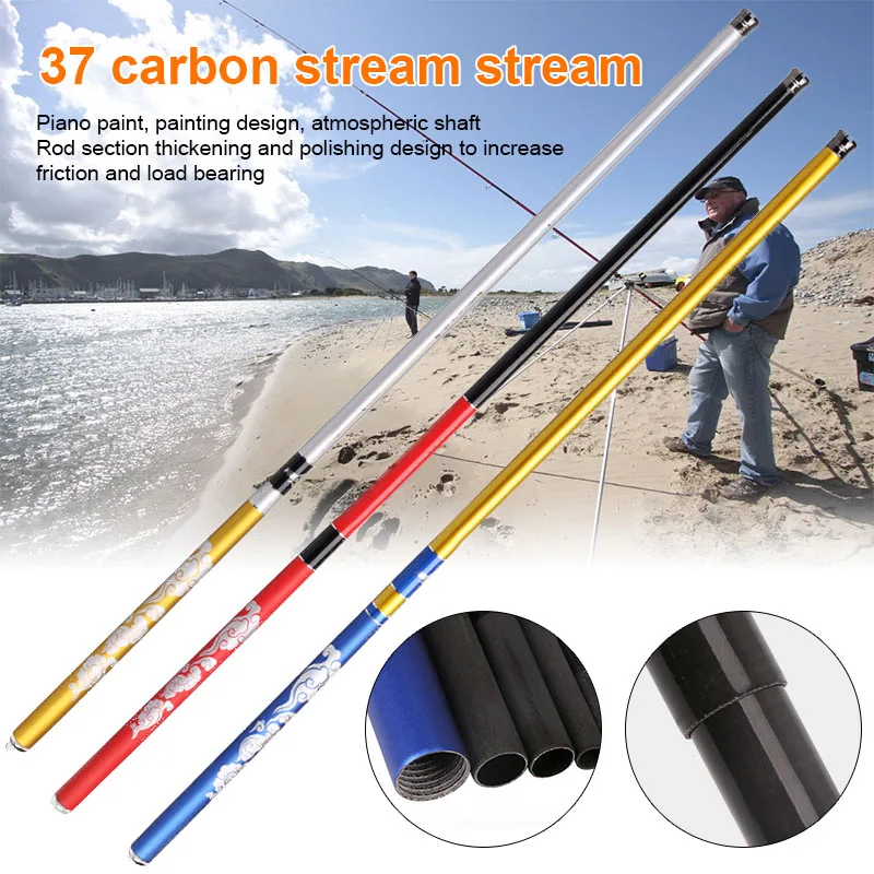 

Carbon Fiber 2.7-7.2M Portable Telescopic Fishing Rod Hand Fishing Tackle River Stream Rod YS-BUY