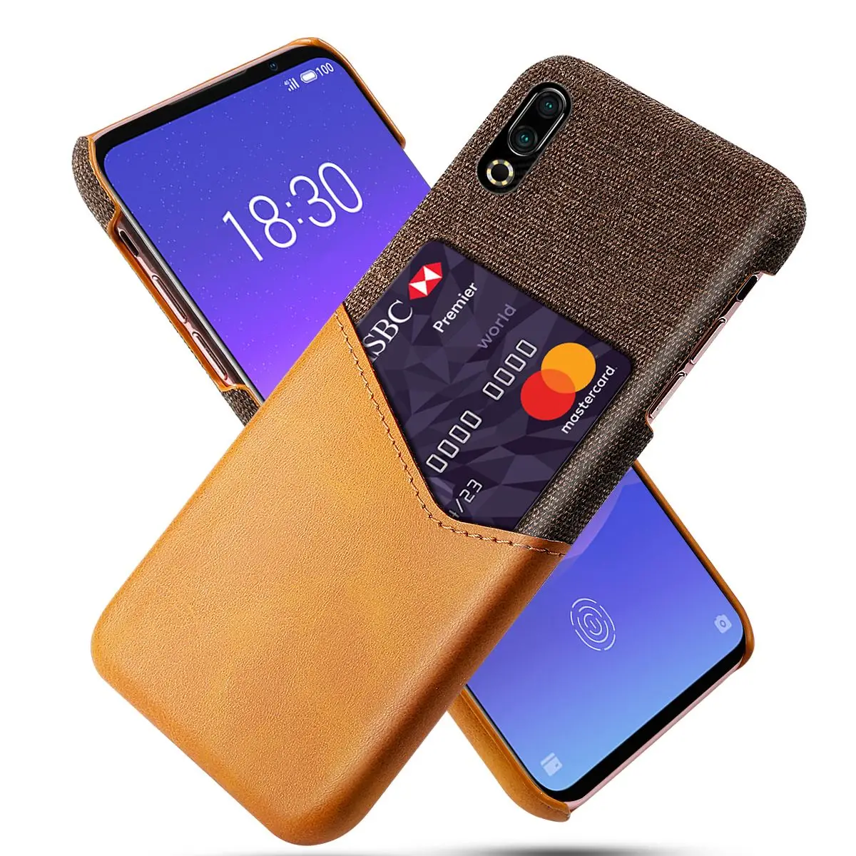 Двойной Цветной чехол для samsung Galaxy A50 из искусственной кожи слот карт мягкая ткань