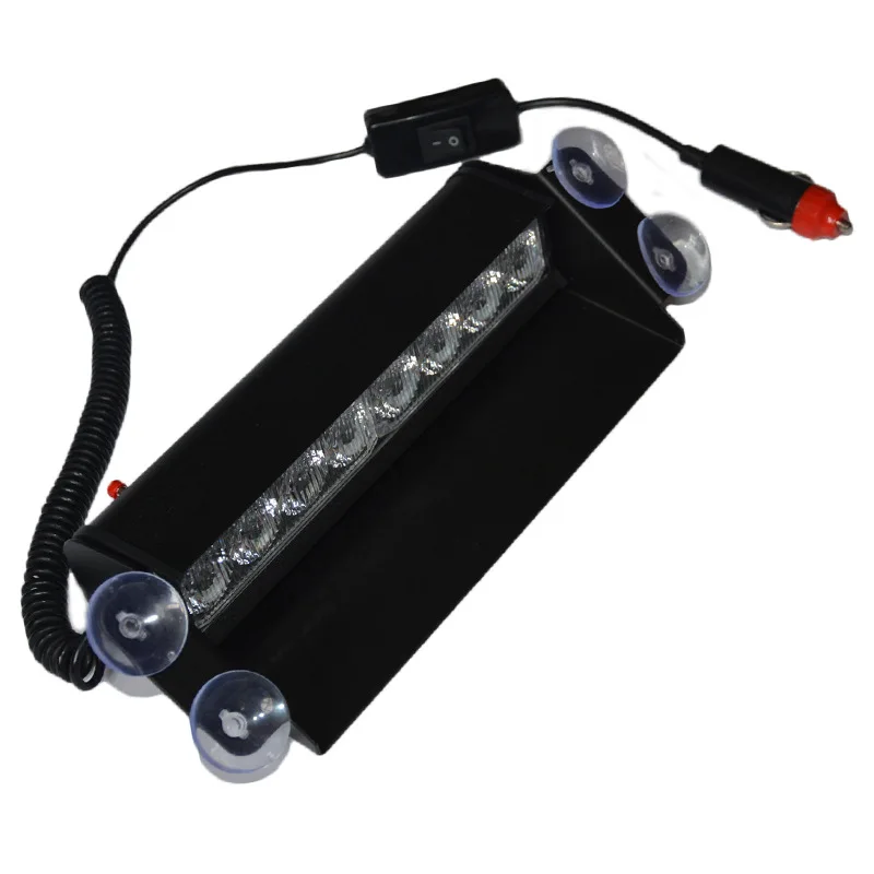 12V 8LED Highlight Strobe Lights With suction cup For Motorcycle Car