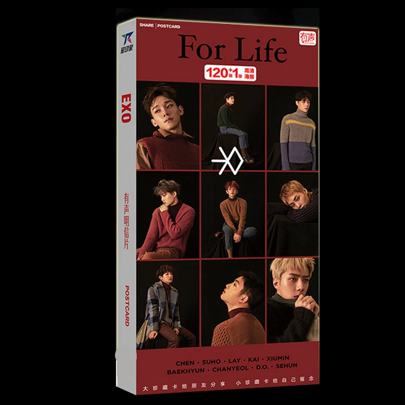 

kpop exo Miracles in December collection postcard Boxed 180 small card stickers k-pop exo-m exo-k Photocard k pop exact album