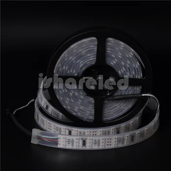 

5M single Row 60leds/m Double Row 120leds/M Triple Row 144leds/m TM1812 Dream Color 5050 RGB IP67 LED Strip Light DC12V