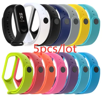 

5pcs New Bracelet for Xiaomi Mi Band 3 4 Sport Strap Watch Silicone Wrist Strap For Xiaomi Mi Band 3 Smart Bracelet Accessories