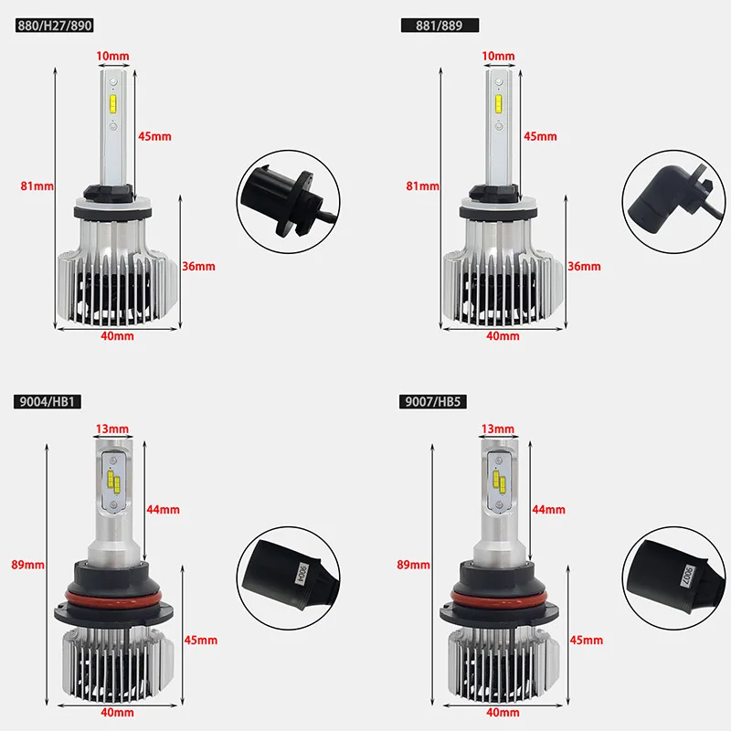 Cnsunnylight водить автомобиль Фары для авто все в одном H7 H11 H1 880 H3 9005 9006 9012 5202 72 Вт 8500LM H4 H13 9007 Высокая Низкая луч света