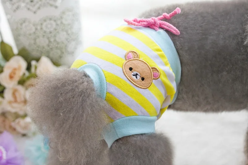 Женские санитарные трусы в полоску с принтом горошек|small dogs puppies|clothes for small dogdog clothes
