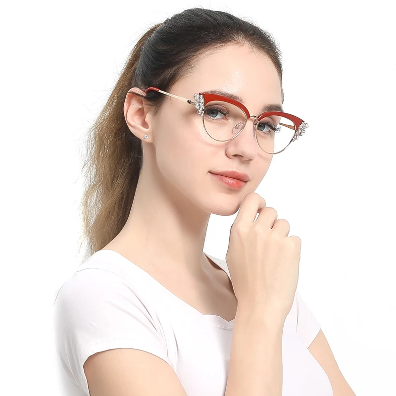 SOOLALA strass Cateye gafas de lectura mujeres moda señoras gafas montura presbicia gafas de lectura con funda + 0,5 a 4,0 SOOLALA strass Cateye gafas de lectura mujeres moda señoras gafas montura presbicia gafas de lectura con funda + 0,5 a 4,0
