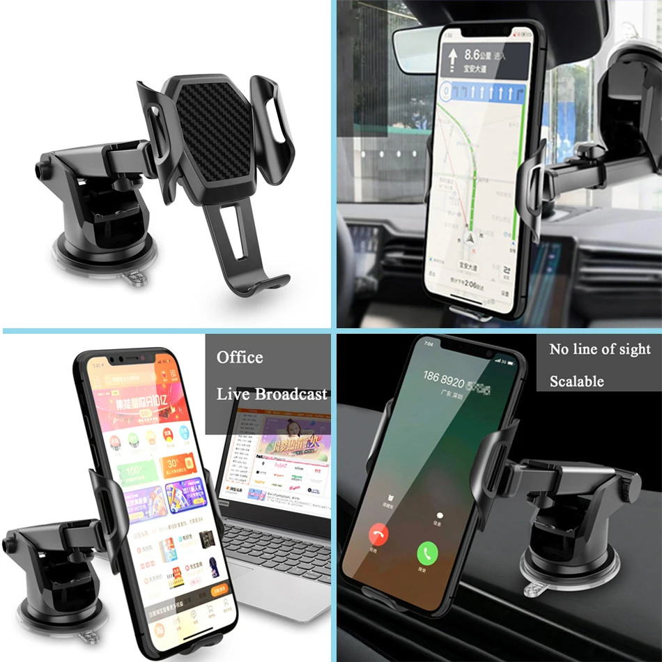 Car Phone Holder For Huawei Honor V20 20 10 8 novo 4 3 3i 2 Mate 20 10 pro Mobile Phone Holder Stand support smart phone voiture