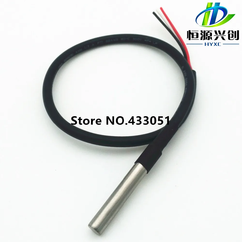 Digital Temperature Temp Sensor Probe DS18B20 For Thermometer 30cm Waterproof Free shipping signal output | Инструменты