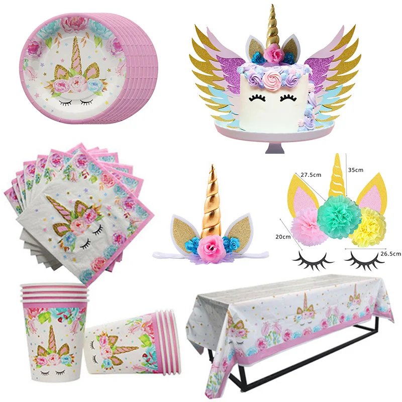 unicorn paper plates