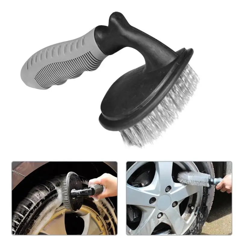 

1Pcs Reusable Car Truck Motorcycle Bicycle Wheel Scrub Brush Tire Rim Washing Cleaning Tool Cleaner Scrub Brush Car Brush Tool