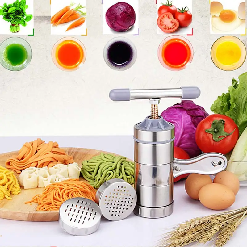 Economical Household Stainless Steel Manual Pasta Machine Hand Pressure Noodle Machine Noodle Maker With 5 Models ds99