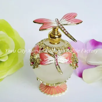 

Perfume Bottle Retro Metal Empty Dragonfly Ball Round Beautiful Adornment Crafts Travel Gift Makeup For Birthday Gift