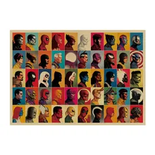 Комиксы Marvel/набор супергероев 06/Железный человек Старк/крафт-бумага/Бар плакат/наклейки на стену/Ретро плакат/декоративная живопись 51x35,5 см