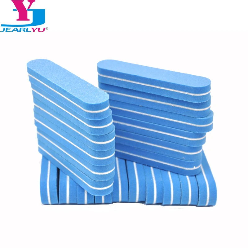 

40Pcs Nail Files Buffer Blue Sanding Washable Emery Board Professional Lime a Ongle Sponge Nail Buffer Files Sandpaper Art Tools