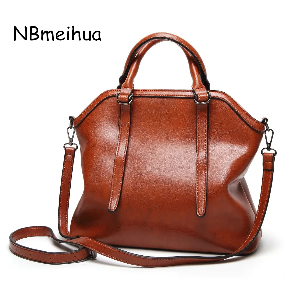 2017 new Leather Bags Designer Brand High Quality Oil Wax Leather