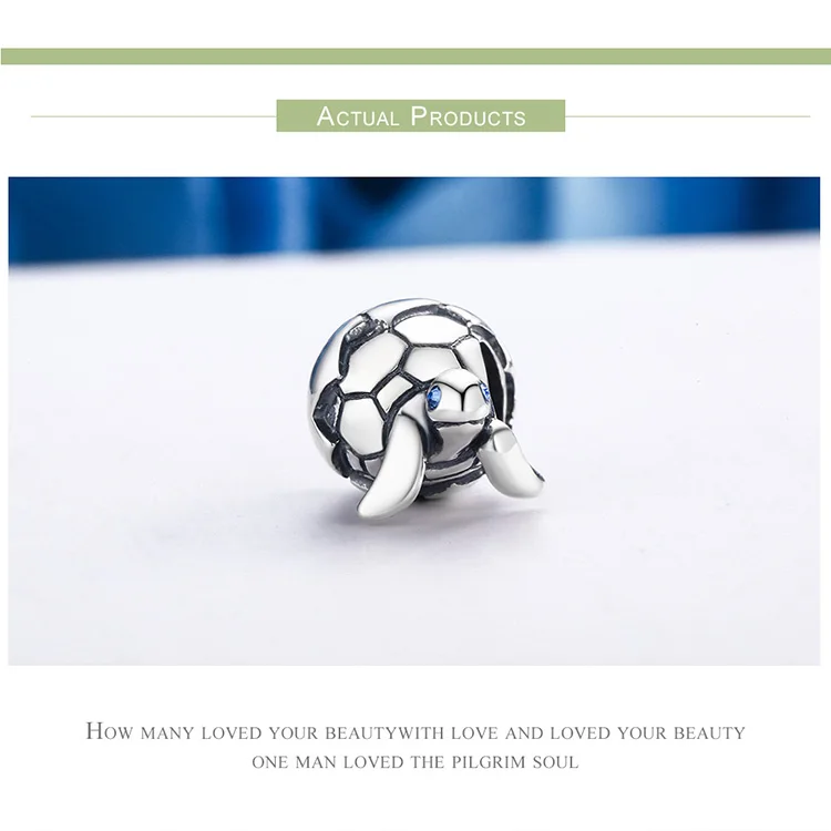 WOSTU дизайн 925 пробы Серебряный новорожденный бусины в виде черепахи Fit WST браслет Прекрасный DIY ювелирные изделия подарок CQC192