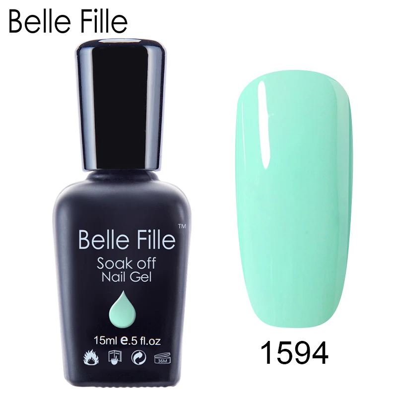 Belle Fille гель лак для ногтей 15 мл Радуга Serises Цвета УФ Nail Art Дизайн Лак Лаки лак|Гель