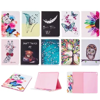 

Fashion flower tree abstract painting Wallet card PU Leather Stand Case Cover For Ipad Pro 10.5 with Automatic wake-up sleep