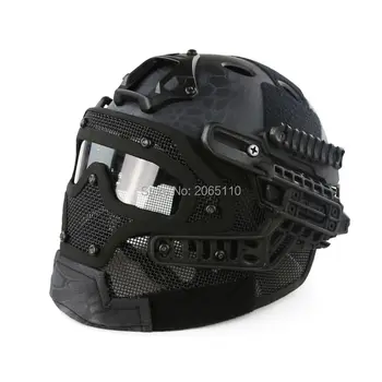 

New Arrive G4 System/Set PJ Helmet with Overall Protection Glass Face Mask Multi-function Tactical Airsoft Helmets with Goggles