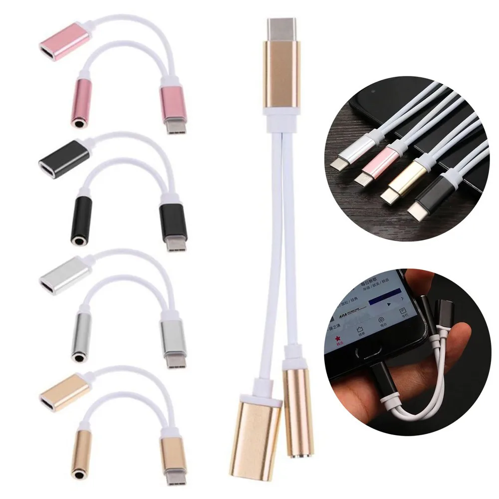 USB Type C до 3 5 мм разъем AUX для наушников аудио сплиттер адаптер кабель