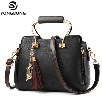 

YONGBONG Women Drop Tassel Handbag Woman Bread Shape Tote Fashion Chain Shoulder Bag Brand Design Ladies Messenger Bag